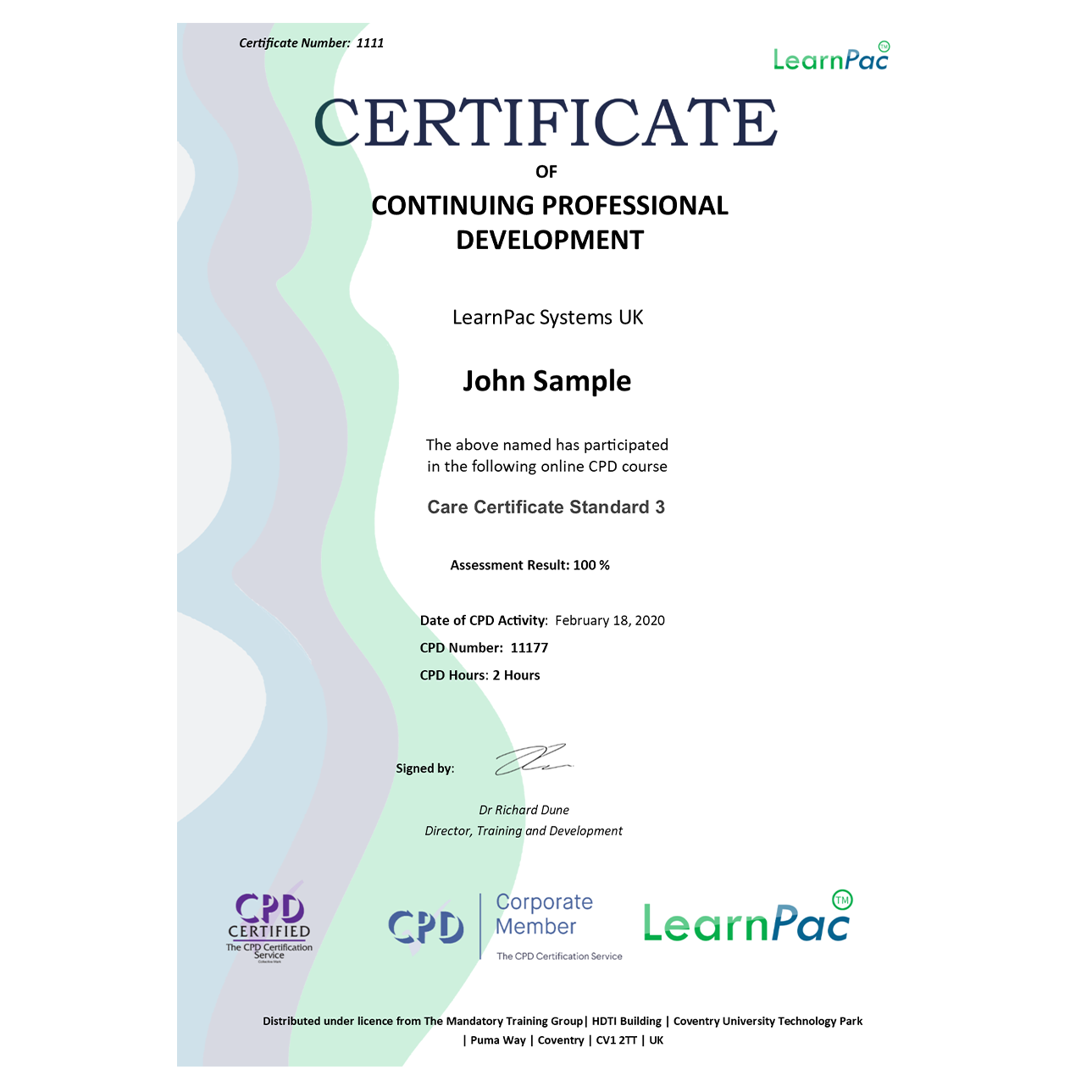 Care Certificate Standard 3 Online Training Course CPDUK Accredited