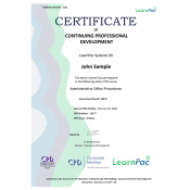 Administrative Office Procedures - Online Training Course - CPD Certified - LearnPac Systems UK -