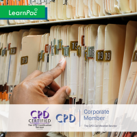 Archiving and Records Management - Online Training Course - CPD Accredited - LearnPac Systems UK -