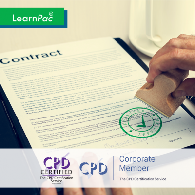 Contract Management - Online Training Course - CPD Accredited - LearnPac Systems UK -