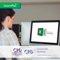 Mastering Microsoft Excel 2016 – Online Training Course - CPD Accredited - LearnPac Systems UK -