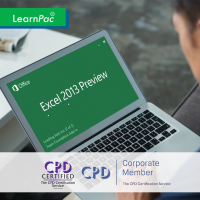 Mastering Microsoft Excel 2013 - Intermediate - Online Training Course - CPD Accredited - LearnPac Systems -