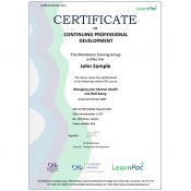 Managing your Mental Health and Well Being - Online Course - Learnpac Systems UK -