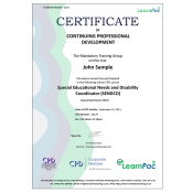 Special Educational Needs and Disability Coordinator (SENDCO) - E-Learnin - Online Training Course - CPD Certified - LearnPac Systems UK -