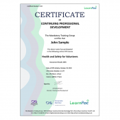 Health and Safety for Volunteers - Online Training Course - CPD Certified - LearnPac Systems UK -