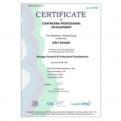 Manage Personal & Professional Development - eLearning Course - CPD Certified - LearnPac Systems UK -