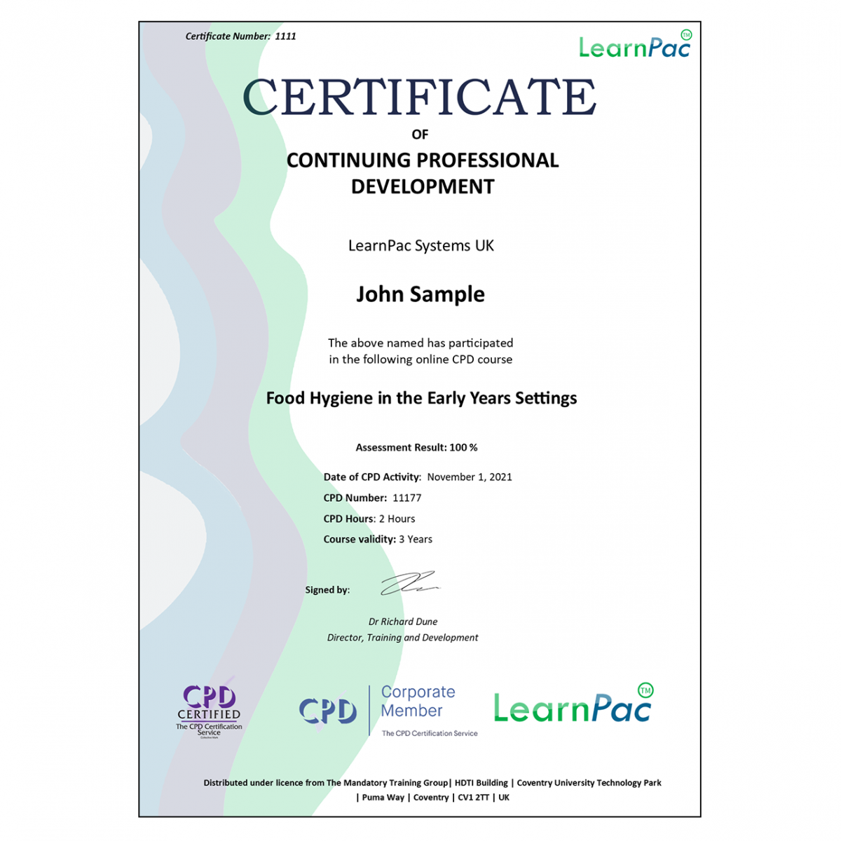 Food Hygiene in the Early Years Settings Level 2 CPD Accredited