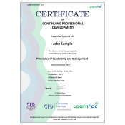 Principles of Leadership and Management - Online CPDUK Accredited Certificate - Learnpac Systems UK -