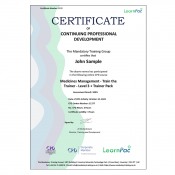 Medicines Management - Train the Trainer - Level 3 - LearnPac Systems UK -